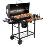 Spacious Charcoal BBQ Grill with Side Table