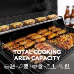 24-Inch Movable Charcoal Grill with Side Tables