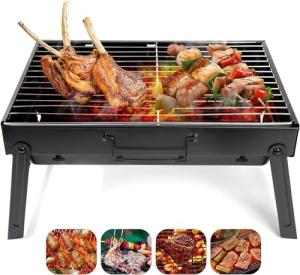 Portable Folding Charcoal Grill for Outdoor Fun