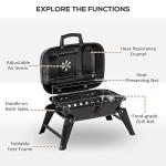 Outsunny 14" Portable Charcoal Tabletop Grill