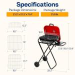 VIVOHOME 18” Portable Charcoal Grill for Outdoor BBQ