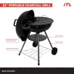 Megamaster 22" Heavy Duty Charcoal Grill with Wheels