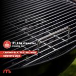 Megamaster 22" Heavy Duty Charcoal Grill with Wheels
