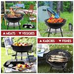 HaSteeL 14” Portable Charcoal Grill for BBQ