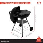 Megamaster 22" Heavy Duty Charcoal Grill with Wheels