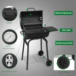 Outvita Charcoal Grill with Side Table, 500 SQ.IN