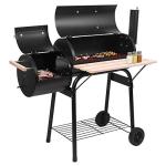 Outvita Outdoor Charcoal Grill with Smoker and Wheels
