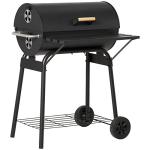 30" Portable Barrel Charcoal BBQ Grill with Wheels