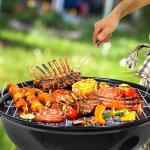 Outvita 18" Charcoal Grill with Wheels and Storage