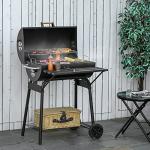 30" Portable Barrel Charcoal BBQ Grill with Wheels