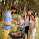 Outvita 18" Charcoal Grill with Wheels and Storage