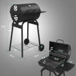 Outvita Charcoal Grill with Side Table, 500 SQ.IN