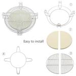 Multi-Level Cooking Grates with Heat Deflectors