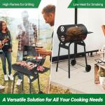 Outvita Charcoal Grill with Side Table, 500 SQ.IN