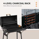 30" Portable Barrel Charcoal BBQ Grill with Wheels