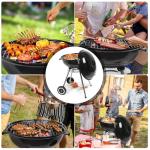 Outvita 18" Charcoal Grill with Wheels and Storage