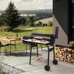 Outvita Outdoor Charcoal Grill with Smoker and Wheels