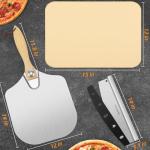 5-Piece Pizza Stone Set for Grill & Oven