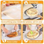 5-Piece Pizza Stone Set for Grill & Oven