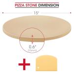 Unicook 15-Inch Round Pizza Stone for Grilling