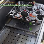 Captiva Designs Large Charcoal Grill with Side Tables
