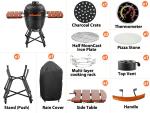 ROOMTEC 23.5-Inch Portable Kamado Ceramic Grill