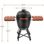 ROOMTEC 23.5-Inch Portable Kamado Ceramic Grill