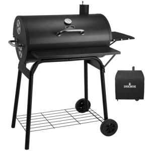 30-Inch Charcoal Grill with Front Table and Large Cooking Area