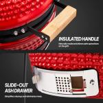 ROVSUN 13" Portable Red Ceramic Charcoal Grill