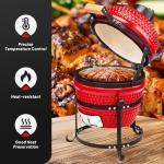 ROVSUN 13" Portable Red Ceramic Charcoal Grill