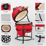 ROVSUN 13" Portable Red Ceramic Charcoal Grill