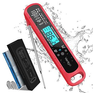 Venigo Instant-Read Waterproof Meat Thermometer - Red