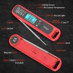 Venigo Instant-Read Waterproof Meat Thermometer - Red