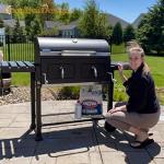 Captiva Designs Large Charcoal Grill with Side Tables