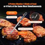 WiFi Wireless Meat Thermometer with 4 Probes