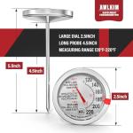 AWLKIM 2 Pack Stainless Steel Meat Thermometers