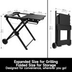 Portable Grill Stand with Wheels for Ninja Pizza Oven