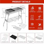 Outvita Portable Stainless Steel Charcoal Grill