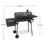 Charcoal Grill with Side Smoker and Table