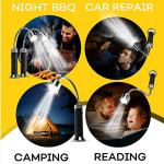 2-Pack Flexible LED Grill Lights with Magnetic Base