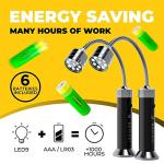 2-Pack Flexible LED Grill Lights with Magnetic Base
