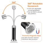 Magnetic BBQ Grill Light with Flexible Gooseneck