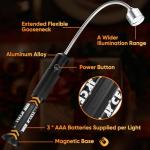 Magnetic Grill Lights with Flexible Gooseneck – 2 Pack