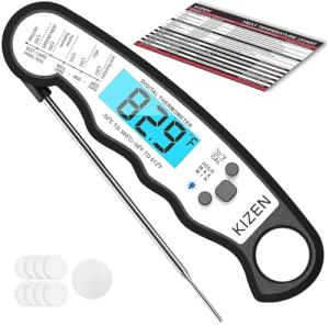 Kizen Instant Read Digital Meat Thermometer for Grilling
