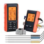 Wireless Meat Thermometer with 4 Probes for Grilling