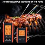 Wireless Meat Thermometer with 4 Probes for Grilling