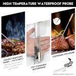 Wireless Meat Thermometer with 4 Probes for Grilling