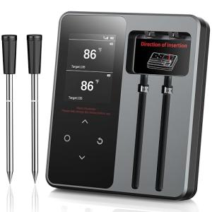Bluetooth Meat Thermometer with Dual Probes & Smart Alerts