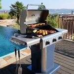 Kenmore 3-Burner Propane BBQ Grill with Side Tables