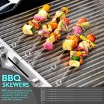 XSSIVE 5-Piece Good Grips BBQ Grill Tool Set – Extra Tough Metal Wire Brush Cleaner, Stainless Steel Spatula, Fork, Tongs, Basting Brush for Outdoor Grilling, Camping - Perfect Grill Gifts for Men Dad